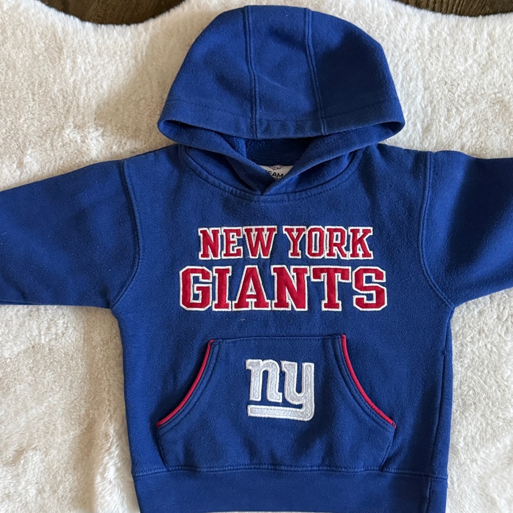 NFL New York Giants Boys Blue Hoodie Size 2T